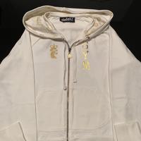 Felpa donna bianca con scritte dorate DATCH tg S