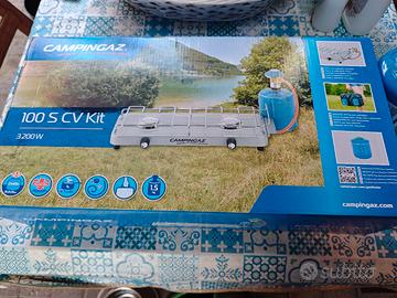 Fornello gas 2 fuochi completo  nuovo  mai usato