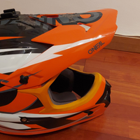Casco moto cross Oneal arancio