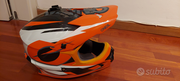 Casco moto cross Oneal arancio