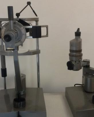 Lampada a fessura e oftalmometro