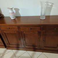 Credenza con vetrinetta in legno  stile cl