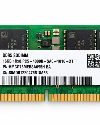 SK hynix 16GB DDR5 4800MHz SO-DIMM – NUOVA