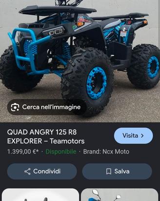 Quad NCX Angry Explorer 125cc ruote 8 nuove