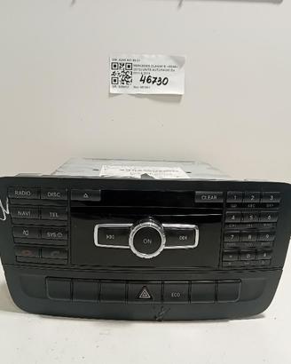 AUTORADIO MP3 MERCEDES Classe B W246 2° Serie A24