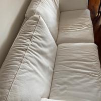 Divano Dondi bianco in cotone sfoderabile