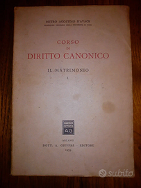 Corso di diritto canonico. Il matrimonio. Vol.I -P
