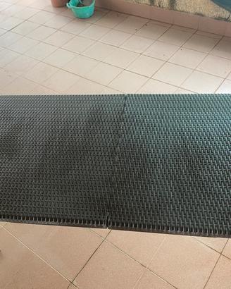 Tavolo Pieghevole Effetto Rattan Marrone 180cm