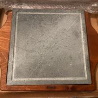 Pietra ollare Bisetti con base in legno mai usata