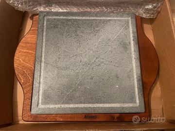 Pietra ollare Bisetti con base in legno mai usata