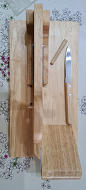 Affetta salumi in legno