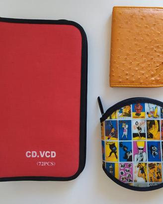Set da 3 porta cd e dvd + 1 alluminio.