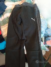 pantaloni Puma tg. 13/14 anni nero e grigio