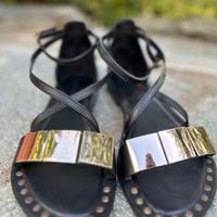 Sandali CAFENOIR neri e oro