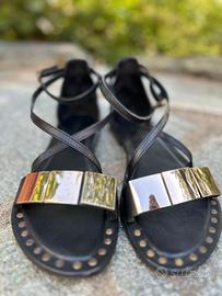 Sandali CAFENOIR neri e oro