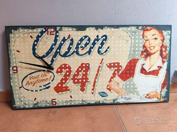 Quadro orologio canvas su tela Brandani