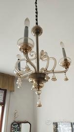 Lampadario Stile Murano a 3 Luci in Vetro Soffiato