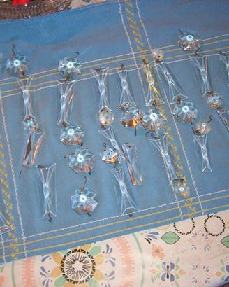 42 GOCCE LAMPADARIO CRISTALLO STILE IMPERO