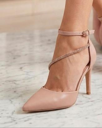 Décolleté Nude NUOVE con strass  Diamantique 