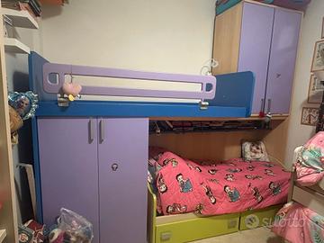 Letti a ponte con armadi marca Moretti