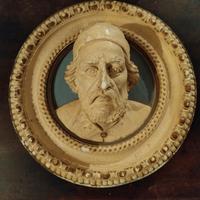 Medaglione in gesso/scagliola grammi 1910 di peso
