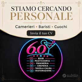 Barista ,Cuoco,e addetto alla Panineria creperia