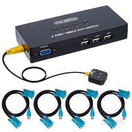 Switch KVM VGA USB 4 porte