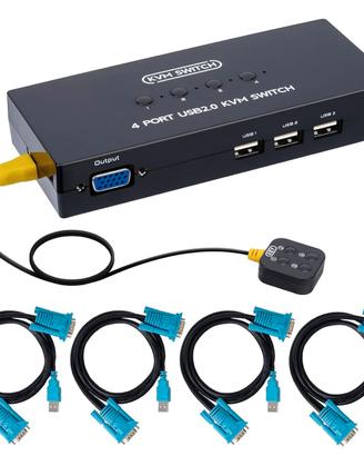 Switch KVM VGA USB 4 porte