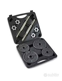 DOMYOS Kit manubri e bilanciere palestra 20kg