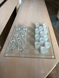 Scacchiera vetro - giochi alcolici