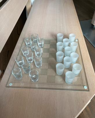 Scacchiera vetro - giochi alcolici