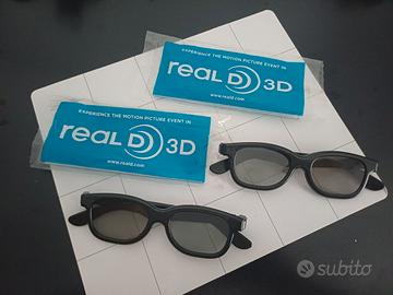 Coppia Occhiali 3D Cinema RealD 3D passivi
