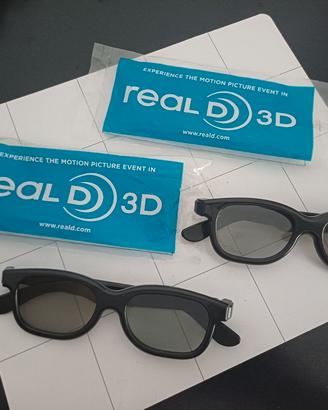 Coppia Occhiali 3D Cinema RealD 3D passivi