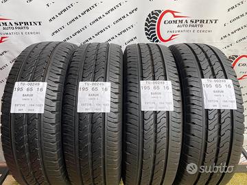 4 pneumatici 195/65 r16c barum estive seminuove