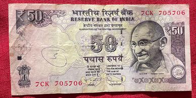 Banconota da 50 Rupie indiane