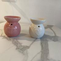 coppia brucia essenze in ceramica