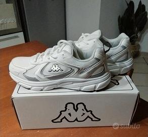 sneakers kappa taglia 39 Bianche-argento