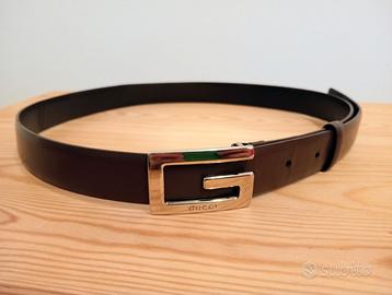 Cintura Gucci Fibbia G Quadro 85/34