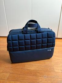 Cartella/zaino Nava blu nuovo con etichetta