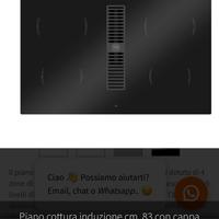 Piano cotura Induzione con cappa Bertazzoni 80 cm