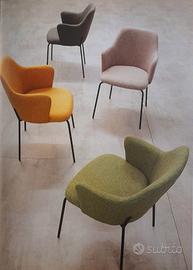 Sedie poltroncine divano velluto ecopelle tessuto