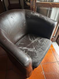 poltrona in pelle