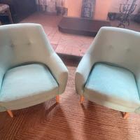 Salotto vintage verde acqua (divano+2 poltrone)