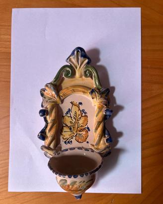 Acquasantiera in ceramica Saldarelli Terlizzi
