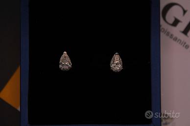 orecchini donna argento925 e moissanite