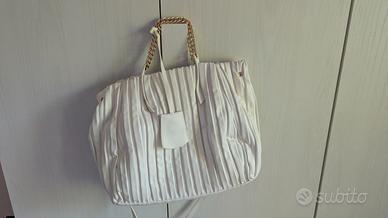borsa in pelle bianca 