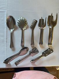 Set pinze inox per buffet e catering