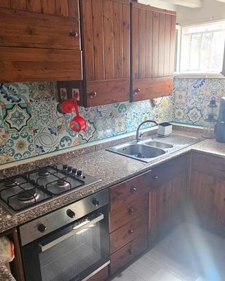 Cucina angolare Grattarola in legno massello di pi