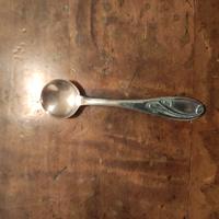 Rarissimo Cucchiaio da Sale in Argento Massiccio