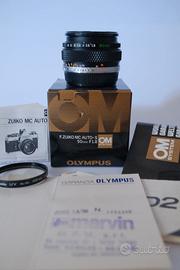 Obiettivo Olympus 50mm scatola originale